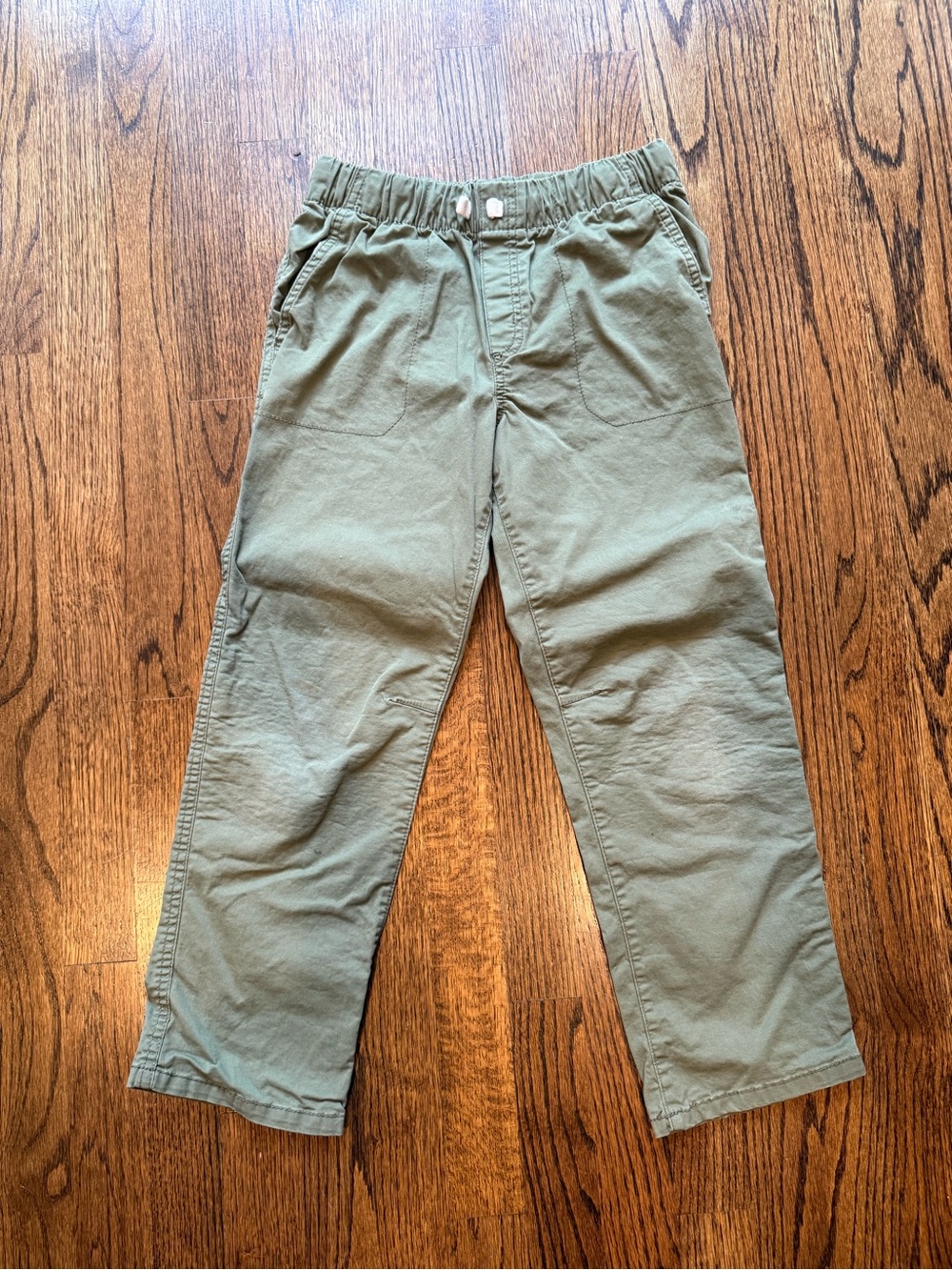 Cat & Jack Olive Green Elastic-Waist Casual Pants